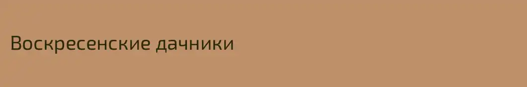 Воскресенские дачники